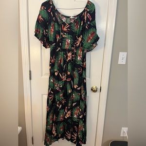 Hawaiian print dress
